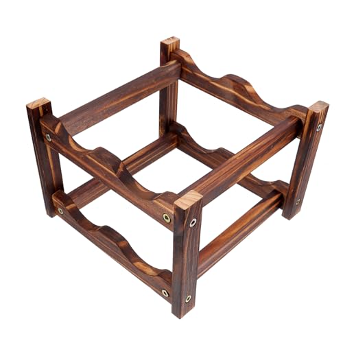 Soporte de vino de madera decorativo para botellas miniatura 1