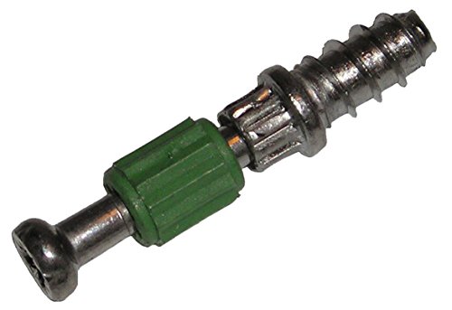 23mm Dowel Pin Bolt for Cam Lock Disc Furniture Connectors 33.5 mm Overall, Steel with Plastic Sleeve, 11mm Euro Wood Screw Thread for 5mm Hole (10 Pack)