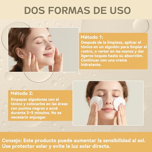 Ácido Glicólico 7% Tónico Facial Exfoliante y Renovador – Glycolic Acid Toning Resurfacing Solution para Manchas y Acné, Suavizante e Hidratante, Apto para Todo Tipo de Piel - imagen 6