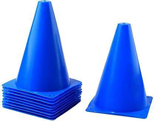 SanR Blue 9 Inch Cone Marker Set, Marker Plastic Cones for Soccer Cricket Track and Field Sports(Pack of 6) (B09DD9MJWT) Amazon Price History, Amazon Price Tracker