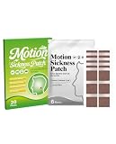 Zeayebsr Cerotti, 30 Pezzi Motion Sickness Patch, Le Vertigini, Derivanti, Dal Viaggio Di Automobili, Navi, Aeroplani, Azione Rapida e Nessun Effetto Collaterale