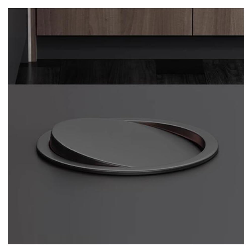 Recessed Trash Can Lid, 304 Stainless Steel Trash Cans Lids,Center Swing Flush Recessed Garbage Container Flap Lid