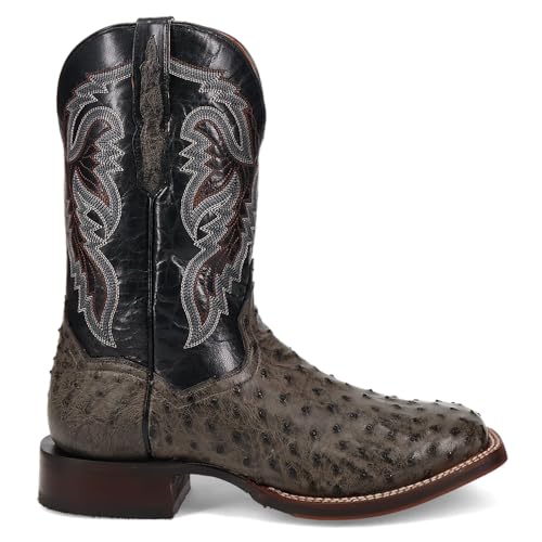 Dan Post Alamosa Ostrich Embroidered Square Toe Western Boot