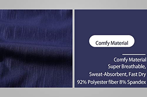 Ltifone Athletic Shorts For Men, Quick Dry Mens Workout Shorts, Training Dry Fit Men Shorts With Zipper Pockets, For Running Blue #TOP2