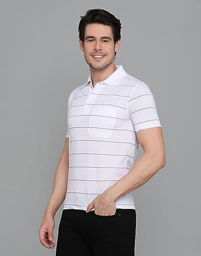 Image of INKKR Striped Polo Neck T-Shirt Dora Combo