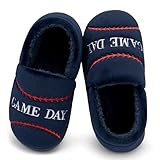 INMINPIN Kids Toddler Ball Sports Slippers Girls Boys Cozy Warm House Shoes Memory Foam Non-Slip Indoor Outdoor Slippers for Sports Fan (Toddler/Little Kid/Big Kid),Baseball Dark Blue，1-1.5 Big Kid