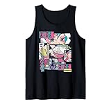 Un bonito diseño de anime o manga con paneles de cómic en un estilo retro vaporwave influenciado por la estética de los años 80 y 90 en Japón.