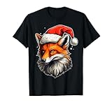 Photo Gallery fox wearing santa hat xmas fox lover christmas maglietta Photo Gallery fox wearing santa hat xmas fox lover christmas maglietta