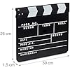 Ciak In Legno Per Feste A Tema Cinema - Clapperboard Scrivibile 26x30cm - Accessorio Regista - Foto 5