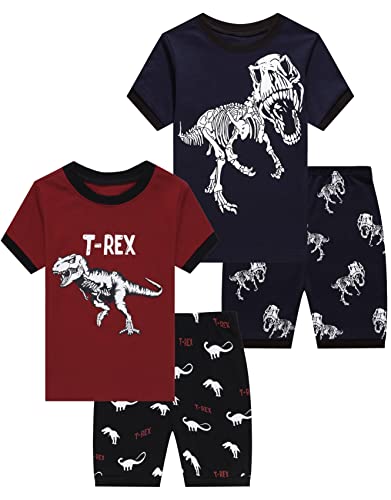 Image of KikizYe Boys Short Sleeve Pajamas Kids Summer Pjs Children Pajamas