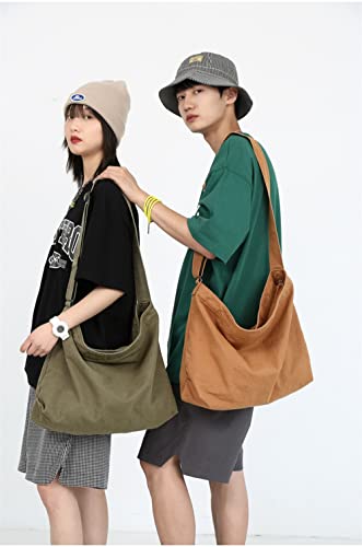 Image of Women Shoulder Bags Canvas Tote Bag Handbag Large Hobo with Pockets Work Bags for Women and Men
