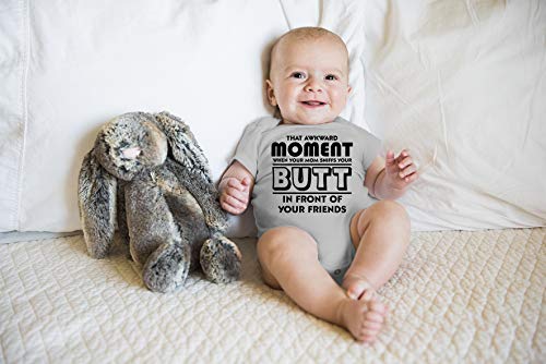 Awkward Moment Your Mom Sniffs Your Butt - Funny Baby Essentials Bodysuit - Baby Boy Clothes3