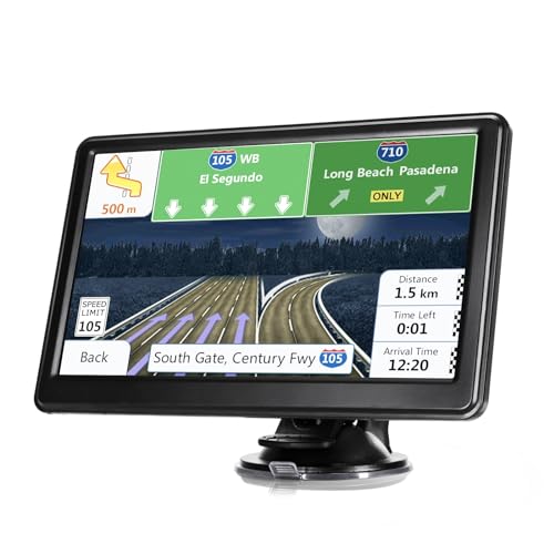 Image of Car Truck GPS Navigation 7 inch inch Touch Screen Navigator 256MB 16GB, 2024 Map, Black