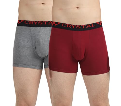 Image of Crystal Men's Cotton Elastane Lido Stretch Trunks - Assorted - Multipack