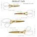 Uaugulft Acrylic Scissors, Ultra-Sharp Titanium Coated Blades and Ergonomic Clear Handle, Clear Gold Sscissors for Office Desk, Modern Design for Craft, Sewing, Office & Home, Set of 4, Gold