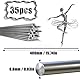 35 Stück Federstahldraht Edelstahldraht Metallstäbe 0.8mm X 400mm Metallstange Edelstahl Stange Federdraht Stahlstange Rundstahl Edelstahlstäbe Rundstäbe Hartdraht für DIY Handwerk Modellauto Flugzeug