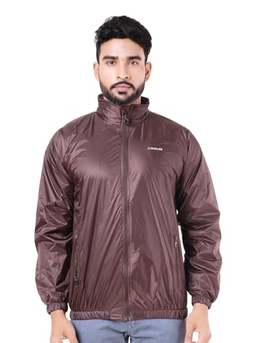 Image of Dollar Men's Polyester Solid Windcheater Jacket With Zipper Pockets