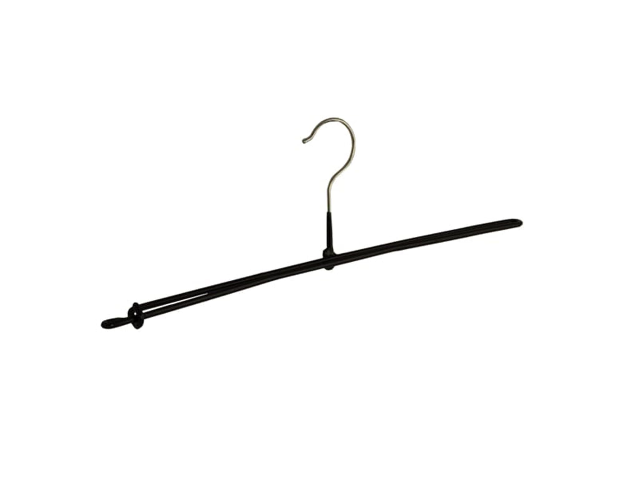 Kleiderbügel, Hosebügel, Hosenspange, 20er Set, Metall, Schwarz, Anti-Rutsch Beschichtung, Hose, Nicht drehbarer Haken, 42 cm (7981_00/20)