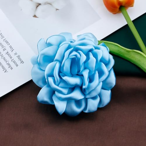 Image of CSIYANJRY99 Dainty Feather & Rose Flower Large Brooch Lapel Pins Delicate Elegant Handmade Flower Brooches Pin Classic for Wedding Party Dance Banquet for Women Dress Suit Ceremony Clothes Accessories Jewelry Valentine's Day Gifts