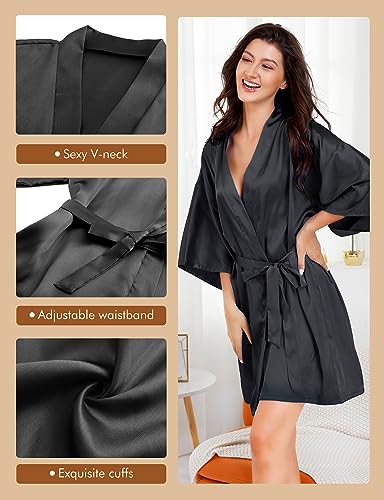 Image of EPLAZA 7Pcs Bride Bridesmaid Robe Set women satin robe Wedding Bridal Party