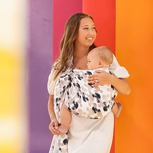 Moby Ring Sling Carrier | Watercolor Mickey Mouse | Hands-Free, Versatile Support For Mothers, Fathers, And Caregivers | Breathable Baby Wrap & Carrier For Newborns, Infants & Toddlers | Disney Baby #TOP6