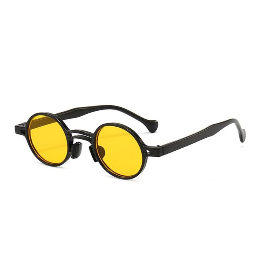 PUB Vintage Small Round Sunglasses Curved Double Nose Sunglasses Lovely Sun Protection Sunglasses for Men and Women