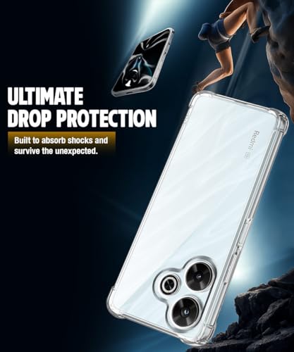 Image of WOW IMAGINE Clear Back Cover Case for Mi Redmi 13 5G | Poco M6 Plus 5G | Shockproof Soft TPU Case | Cushioned Edges for Ultimate Protection Back Cover Case - Transparent