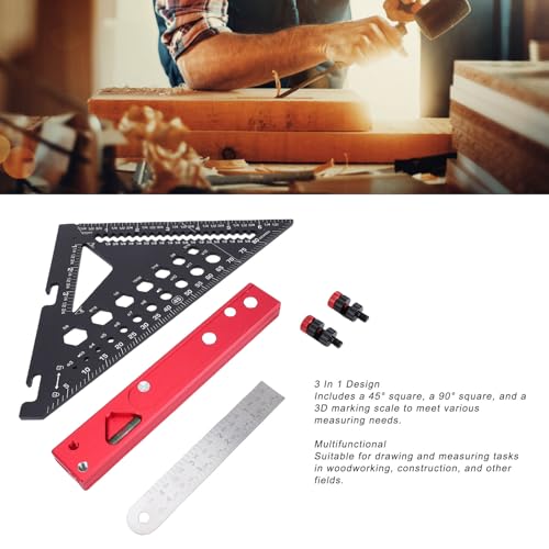 Escuadra portátil de aleación de aluminio para carpintería miniatura 5