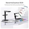 CZUR ET16 Plus Scanner de Documents & Livres, OCR Multilingue, Scan A3 Documents, 16 HD Megapixels, Support macOS & Windows, Conversion JPG en Word, Éditable PDF
