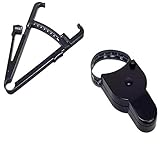 Body Fat Caliper Tool and 60 inch Body Tape Measurement Set (Black) with Slim Progress Chart, Black Body Tester Set for Bodybuilers, Dieters