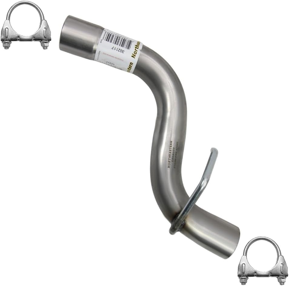 Exhaust Extension Pipe Compatible for 2000-2005 Mercury Sable 3.0L | Stainless Steel | Northeastern Exhaust | Includes Clamps | Direct-Fit Replacement