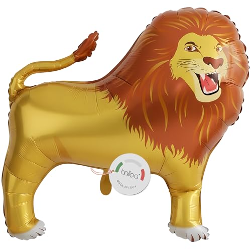 Globo de foil XXL balloa León, globo de helio con motivo animal, globo de aire para decoración de safari para fiestas, regalo para cumpleaños infantil, figura de animal de la jungla para fiesta