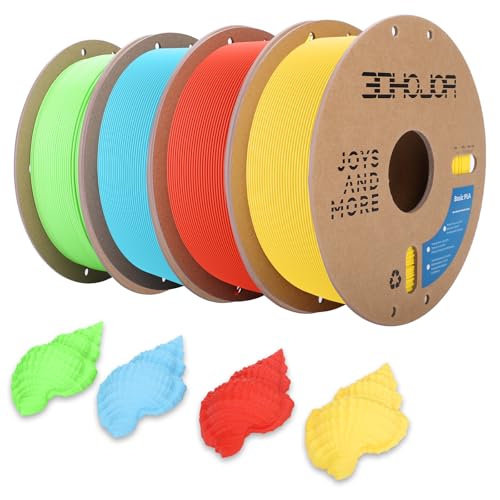 Image of 3DHoJor 3D Printing Filament Basic PLA Filament Bundle 1.75mm 1kg*4 Cardboard Spool Dimensional Accuracy + /- 0.03 mm Fit Most 3D FDM Printer spools-RGB Red+Yellow+Peak Green+Sky Blue