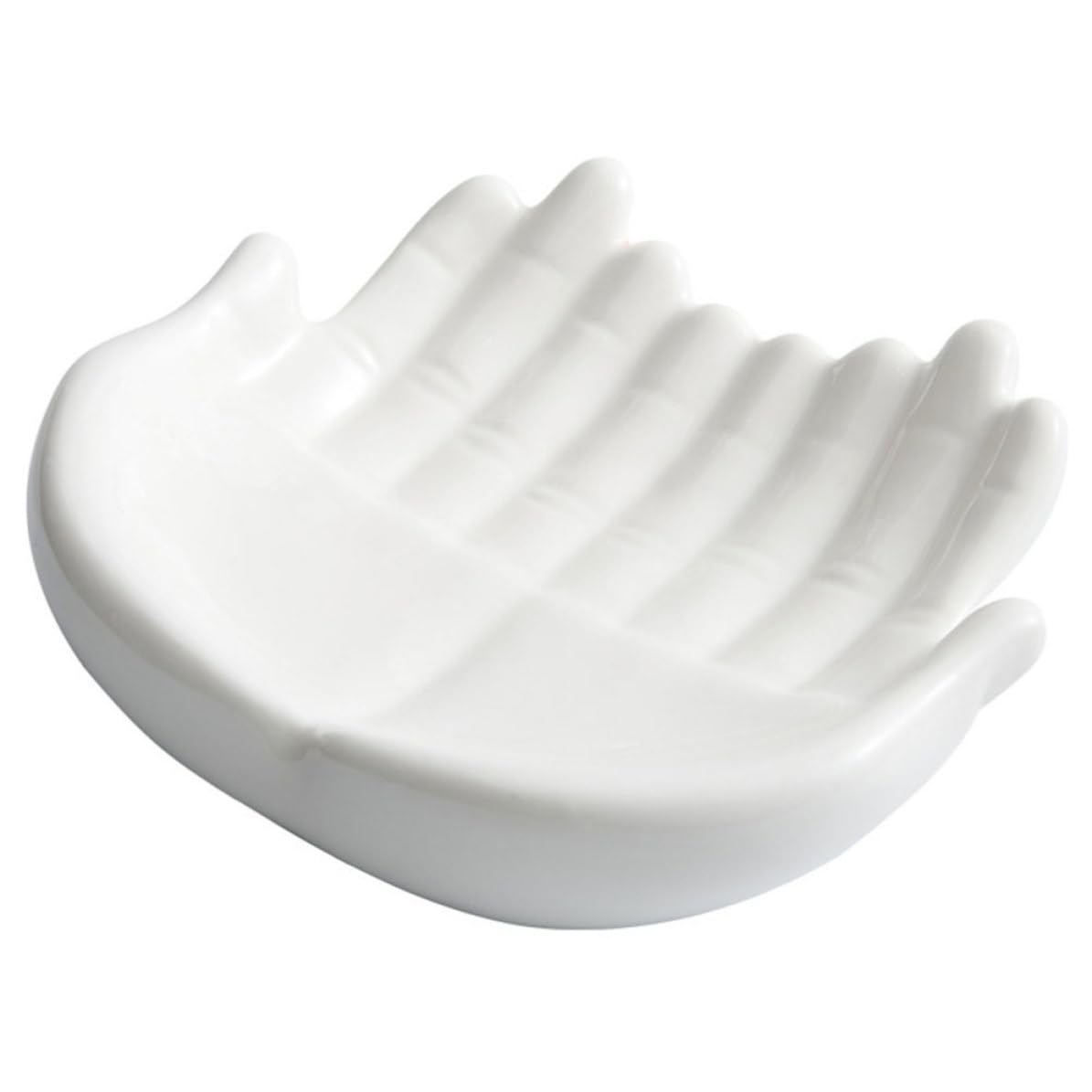 Operitacx Assiette à Sushi Forme Main en Céramique Blanche Service Simple | Finition Polie Mate, Usage Multi-usage, pour Restaurant et Réunion Familiale, Style Généreux et Élégant