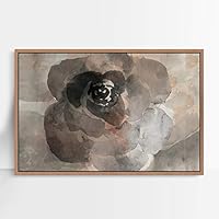 Framed Canvas Wall Art Black Flower Canvas Prints Home Artwork Decoration for Living Room,Bedroom - 16x24 inches
