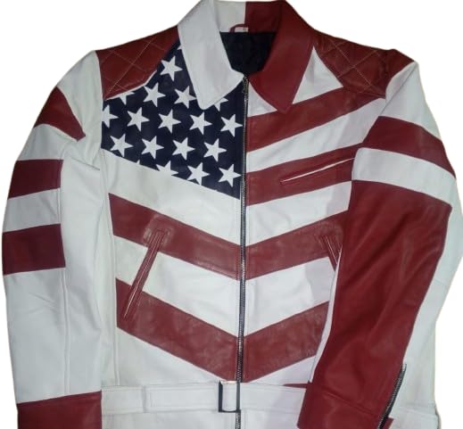 Generic Men's Real Leather Jackets USA Flag Inspired3