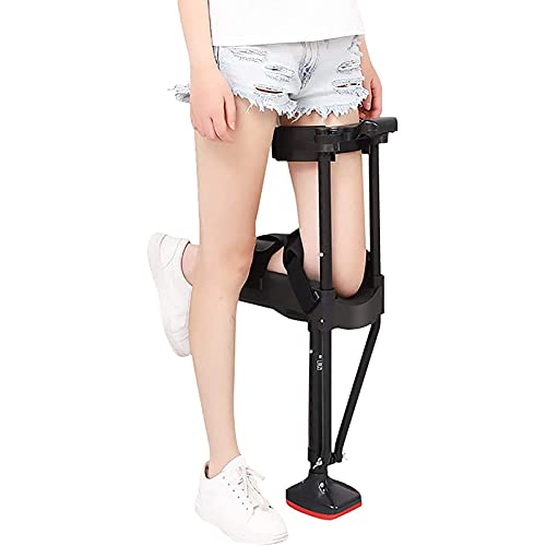 Joyfitness Lenkbarer Knie-Walker, Teleskop-Walker Mit Einem Bein, rutschfeste Krücken Knie-Single-Leg-Krücken Für Knöchelfrakturen, Verstauchungen, Wade Cover