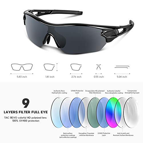 Image of BEACOOL Polarized Sports Sunglasses for Men Women Youth Baseball Cycling Running Driving Fishing Golf Motorcycle TAC Glasses