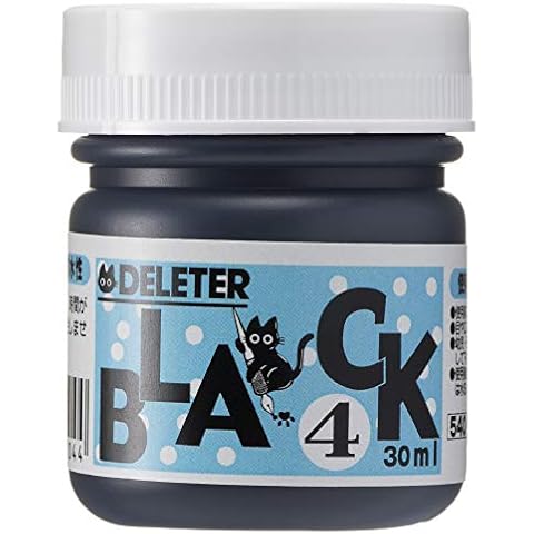 Deleter Manga Ink, Black 4, Versatile, Marker & Water Proof Extra Black Ink, Matte Black, 30ml/Bottle, 1 Bottle (341-0005),1-Pack Cover