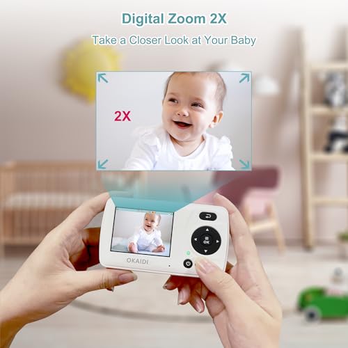 Okaidi Video Baby Monitor With Camera And Audio, 2.4'' Portable Travel Screen thumb #6