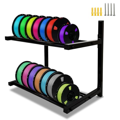 3D Printer Filament Storage Rack, 2-Tier Wall Mount