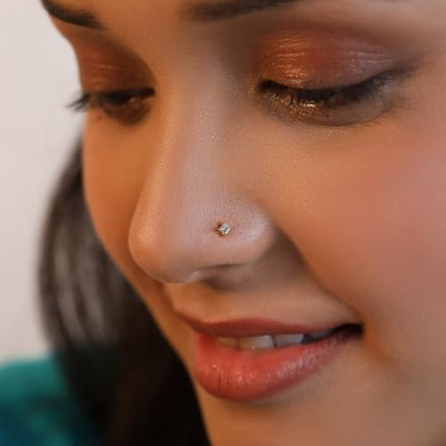 CANDERE - A KALYAN JEWELLERS COMPANY Yellow Gold 18K (750) BIS Hallmark Single Stone SI IJ Diamond Nosepin for Women - Image 6