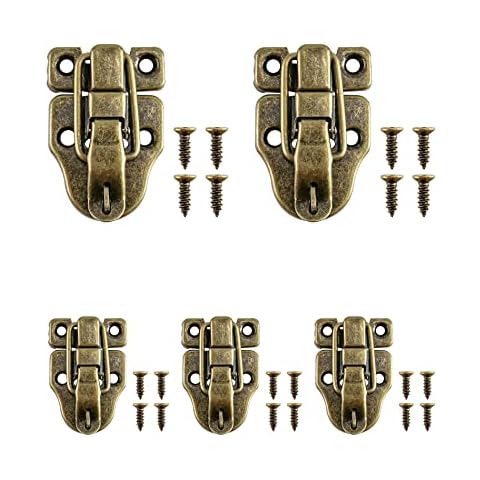QWORK® Antique Brass Latch Clasp for Boxes Cover