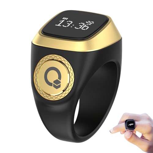 インテリジェントリング - Tasbih Counter Prayer スマートリング | 祈りのスポーツギフト用のデジタル電子Tasbeehカウンター、OLEDディスプレイ