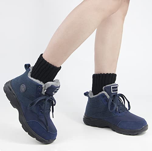 Image of BenSorts Women's Winter Boots Socks Thick Warm Cozy Crew Socks Solid Color Gifts