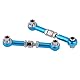Tbest Lenkstange, Aluminium-Spurstangengestänge Lenkstangen CNC-gefräste RC-Car-Upgrade-Zubehörteile(Blau)