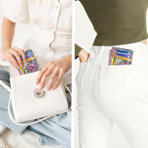 Image of Tipmile Womens Credit Card Holder Wallet, Small Slim RFID Blocking Sleeve | Mini Tiny Cute ID Case, Minimalist Zipper Pocket Wallet, Thin Coin Purse, Mothers Gift