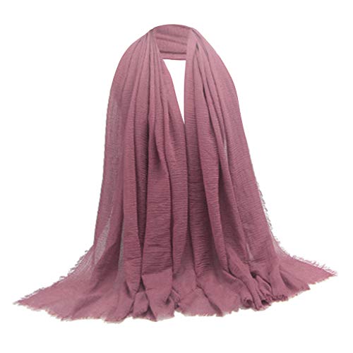 yotijar 2 Unidades de Lenços Longos de Algodão Aconchegante Muçulmano Judeu Lenço de Cabeça Turbante