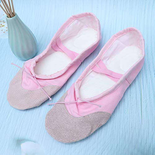 Sapatos de balé de lona HEALLILY sapatilha de balé sola completa Yoga rasteirinhas sapatos de pilate