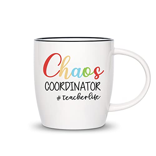 Ugiftcorner Teacher Appreciation Gifts for Women and Men, 13 oz Funny Teacher Coffee Mug with Gift Box, End of Year Graduation Retirement Present for Elementary Educators & Coworkers